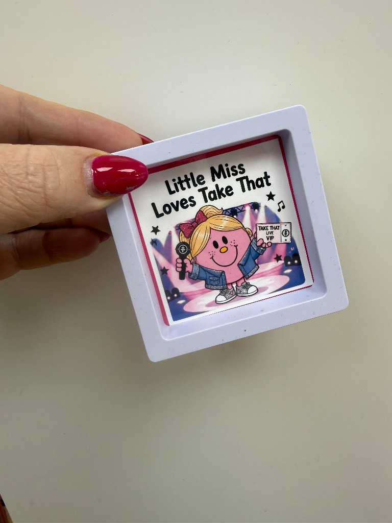 Cute little miss loves take that mini frame