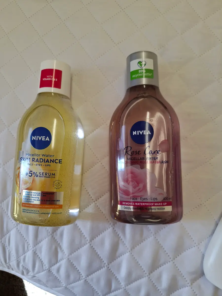 Nivea skin glow serum infused micellar water.