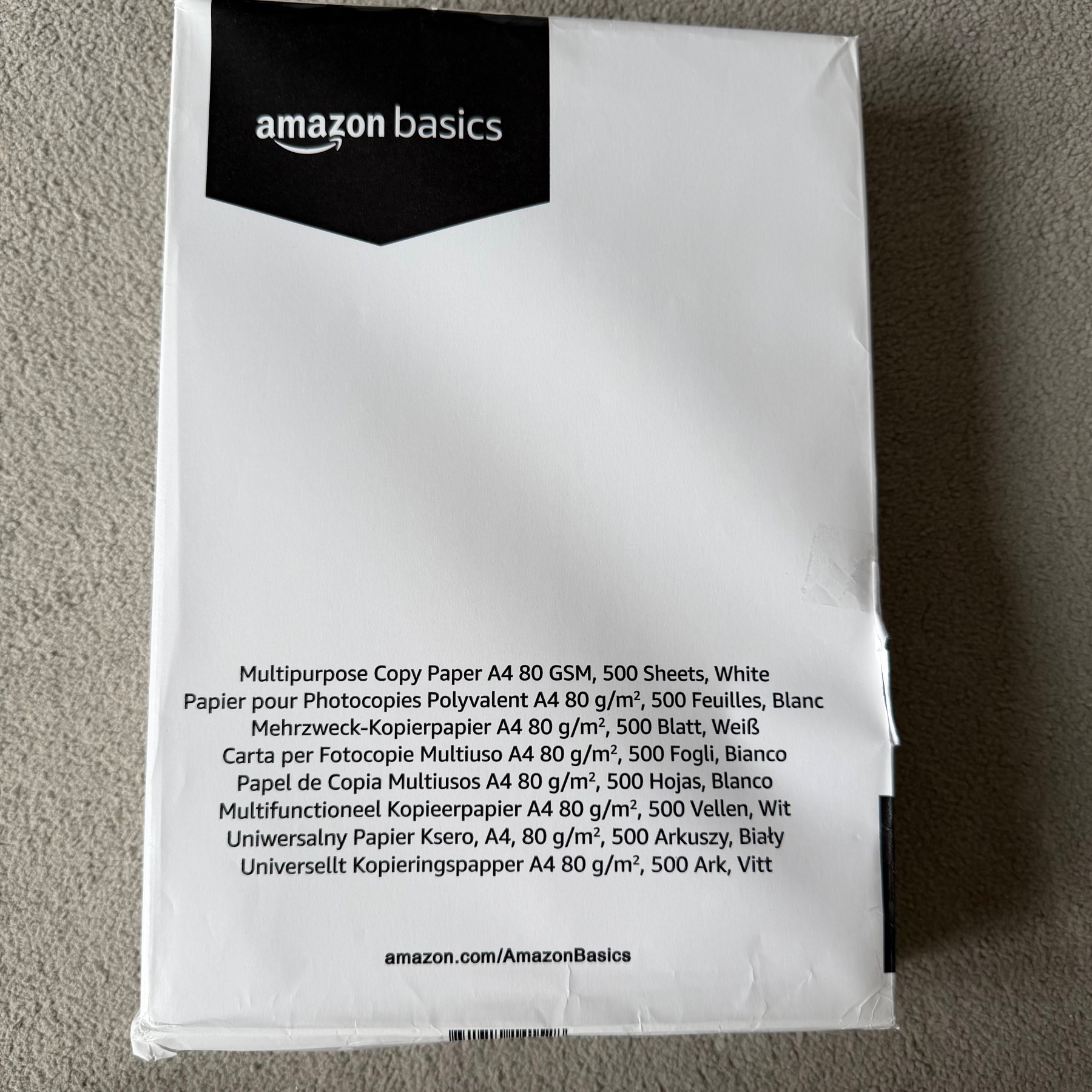 Amazon Basics A4 White Copy Printer Paper 80gsm 500 Sheets Multipurpose NEW