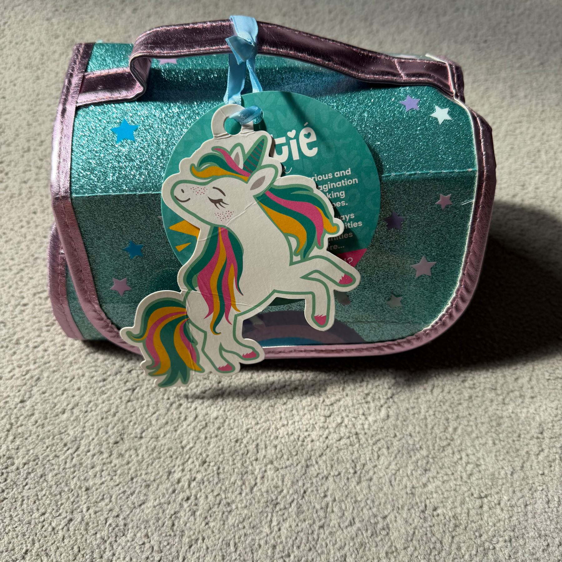 Unicorn Girls Stationery Set Glitter Carry Case Pens Markers Art School Gift