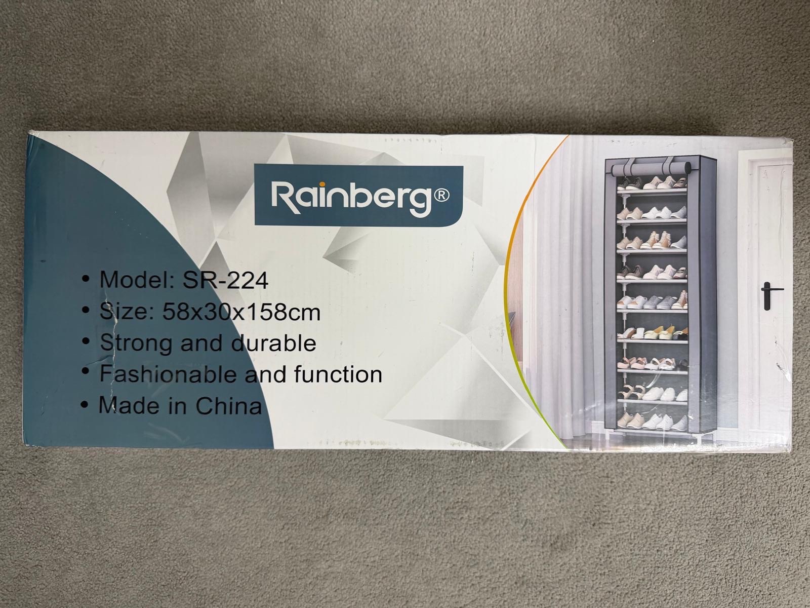 Rainberg Shoe Rack SR-224 10 Tier Storage Organiser 58x30x158cm Metal