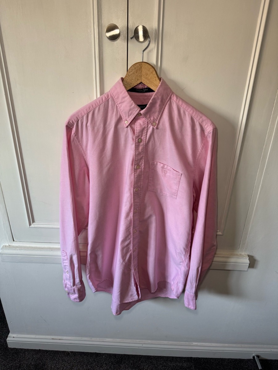 Gant Academic Oxford Shirt Size Medium Pink Long Sleeve Smart Formal Casual