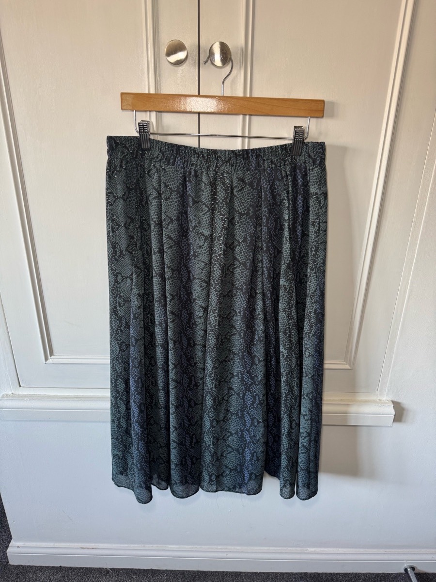 Hush Martina Skirt Uk Size 12 Snake Print All Seasons Midi Floaty