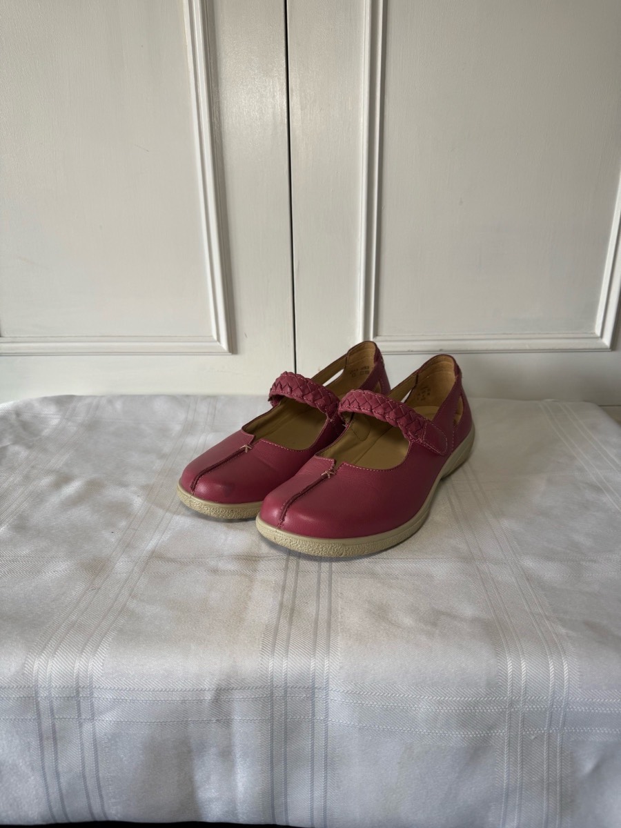 Hotter Shake Pink Leather Shoes Uk Size 6 Summer Holiday Beach Comfort