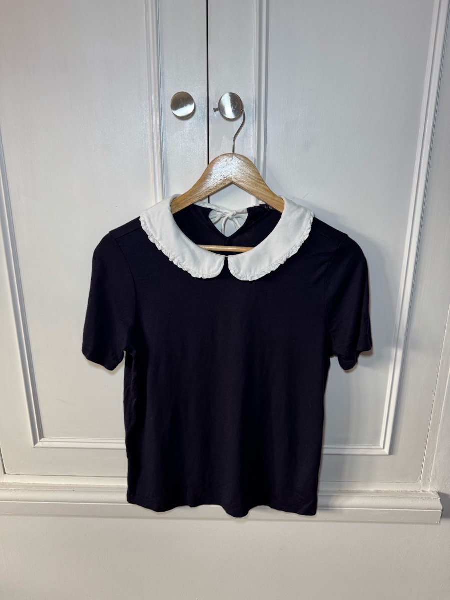 Marks and Spencer Limited Edition Women's Blue Blouse Size 12 Peter Pan Collar