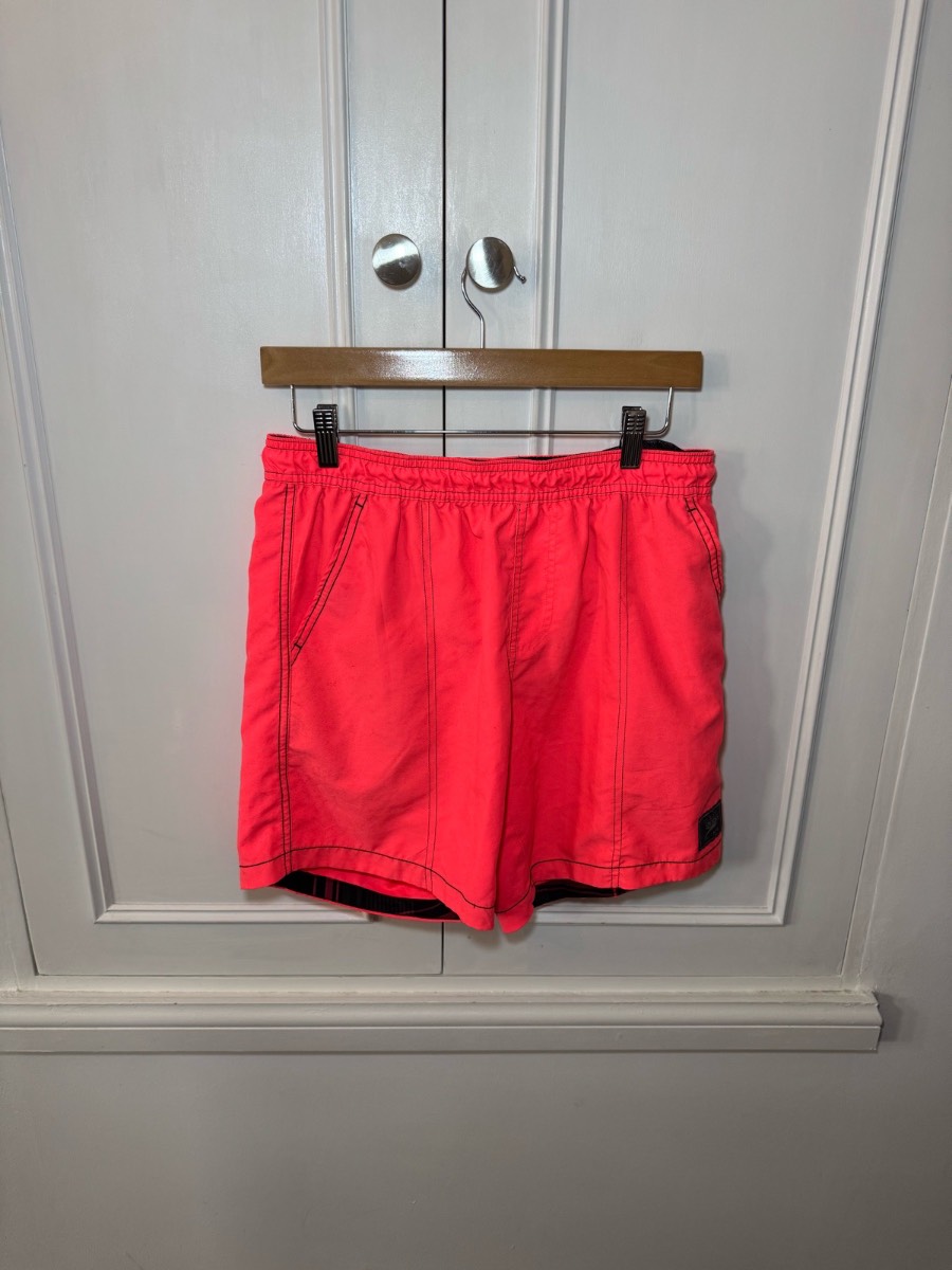 Speedo Men's Red Quick Dry Swim Shorts Size M Elastic Waist