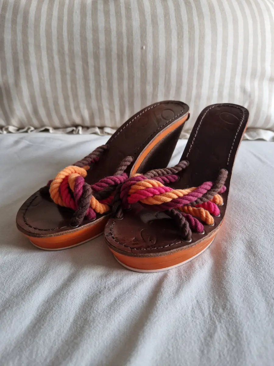 Ted Baker Braided Rope Wedge Sandals – Size UK 5 / EU 38