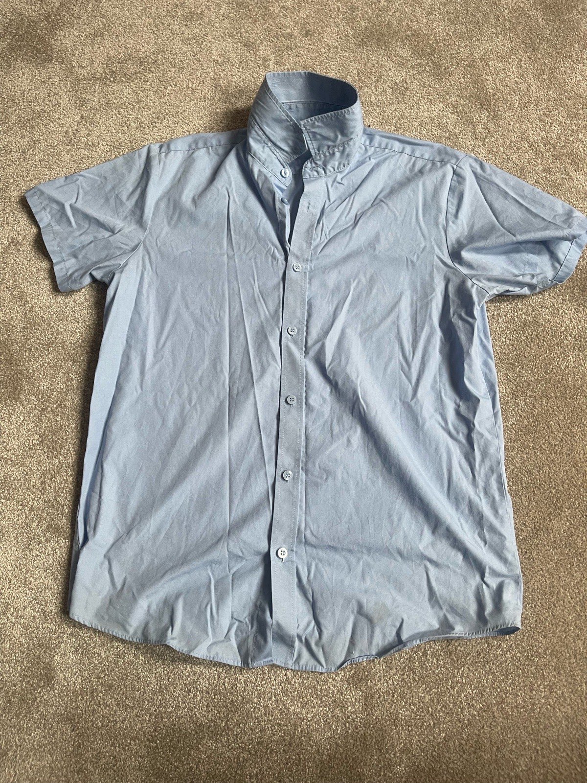 Blue school shirts 3 long sleeved one short sleeved