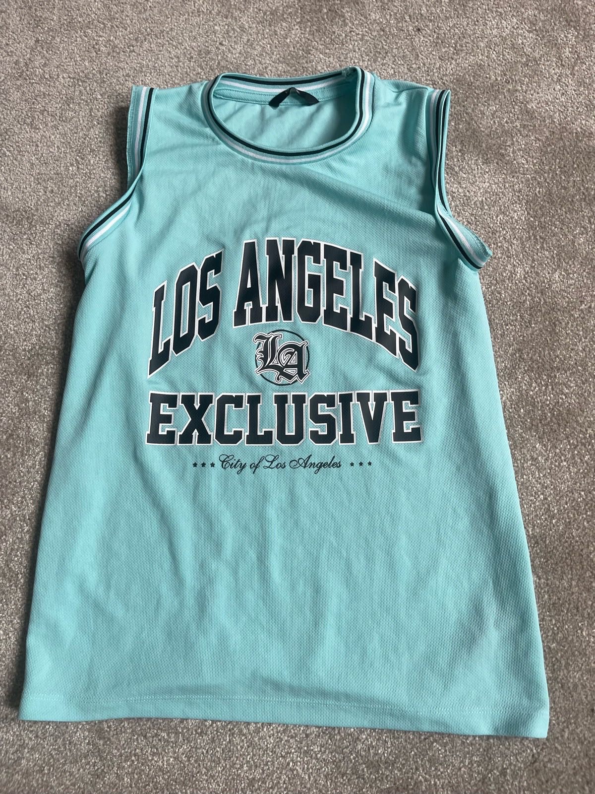 Nice light blue basketball jersey