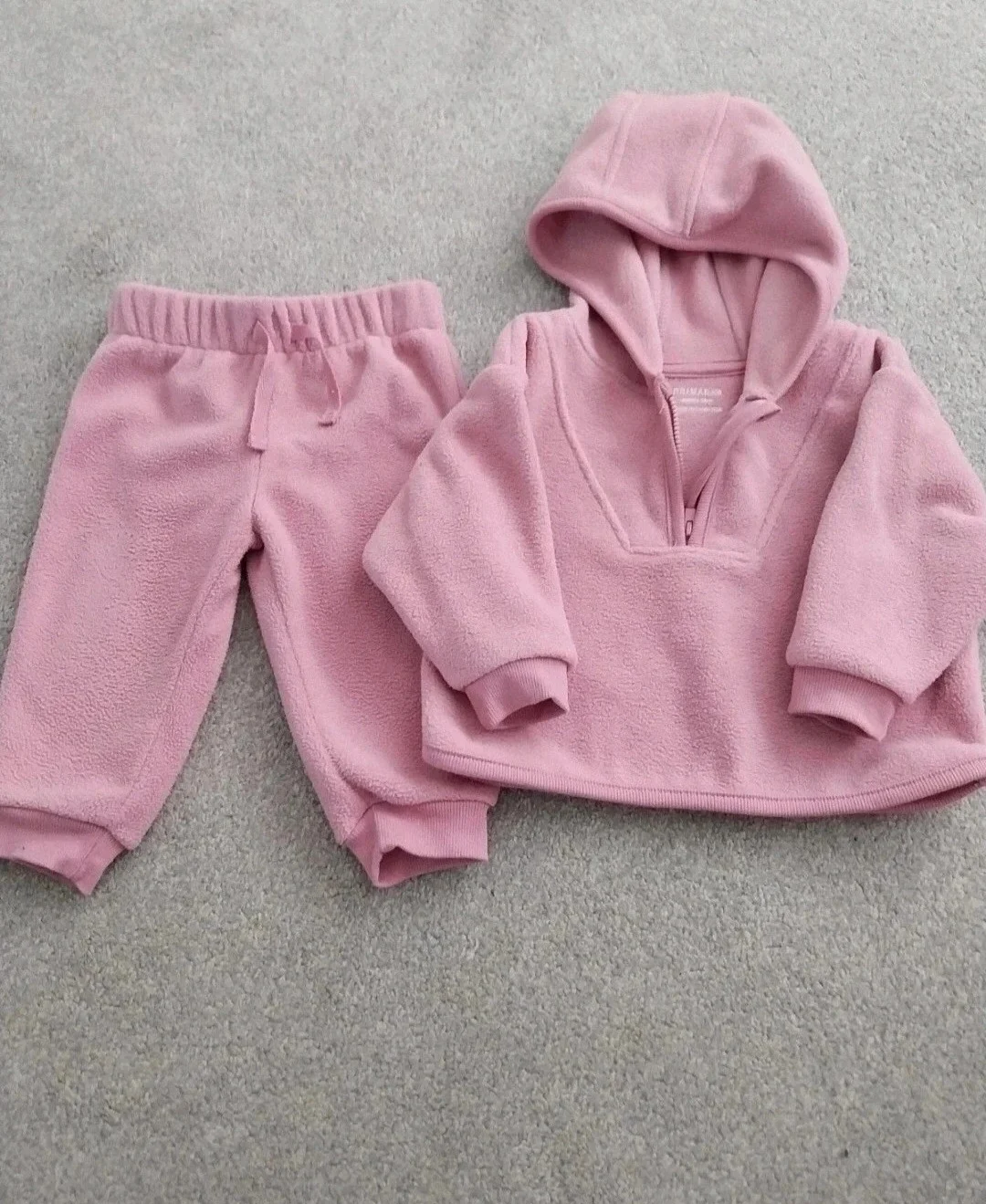 Girls Pink Fleece Jogging Set