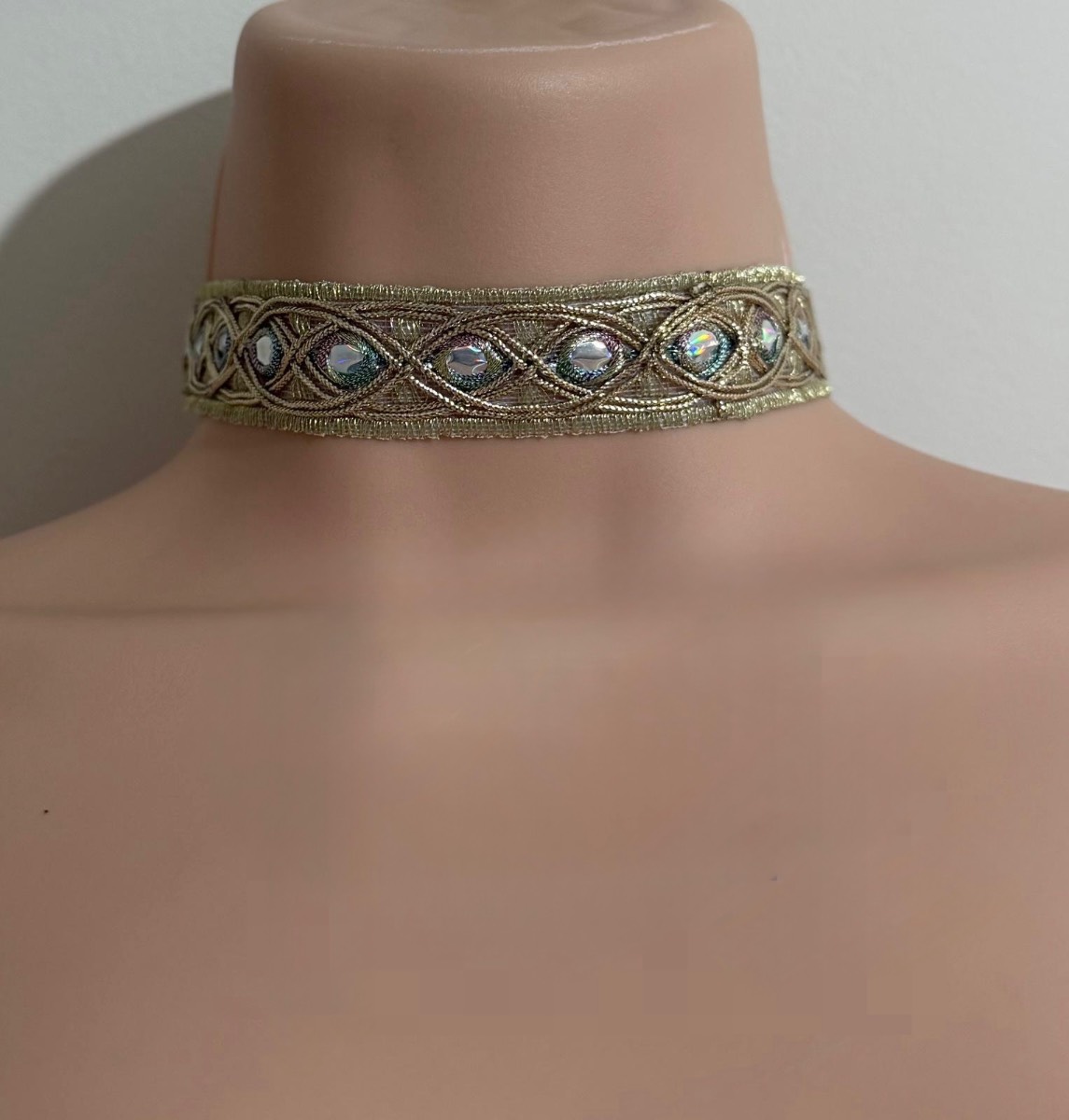 Fashion Jewellery ladies girls embroidered sequins ribbon lace choker necklace