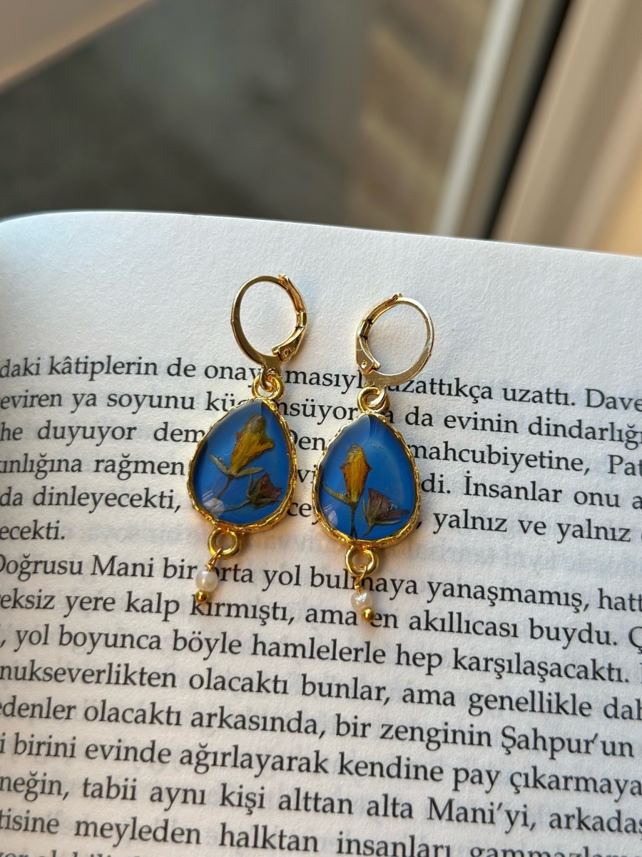 Handmade Real Flower Earrings