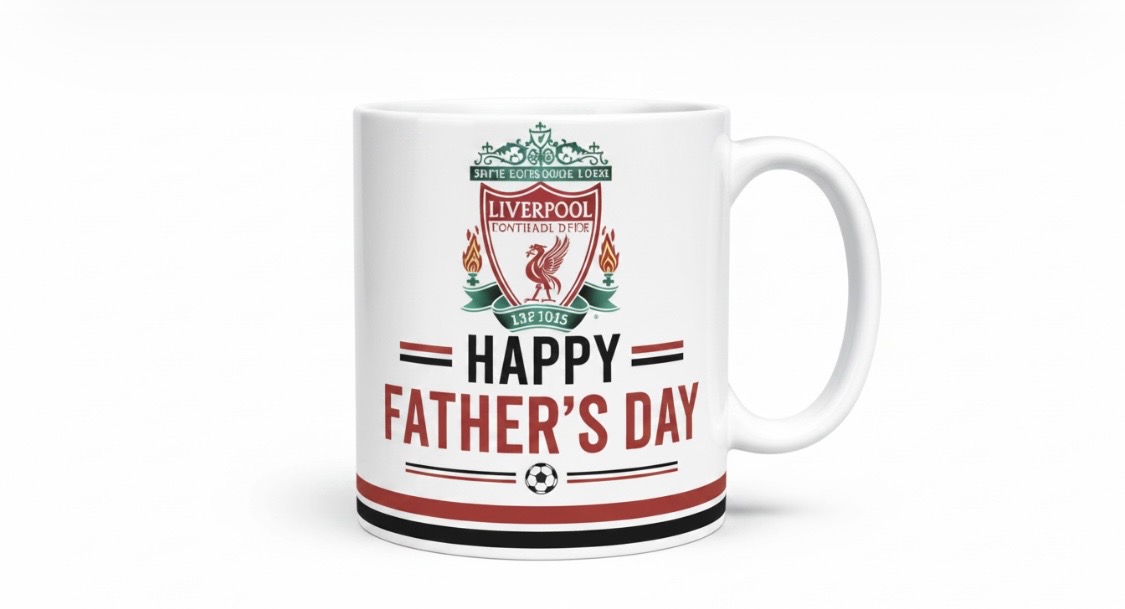 Happy Father’s Day Liverpool mug - new with box