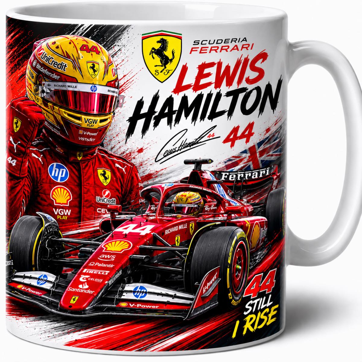 Lewis Hamilton team Ferrari mug
