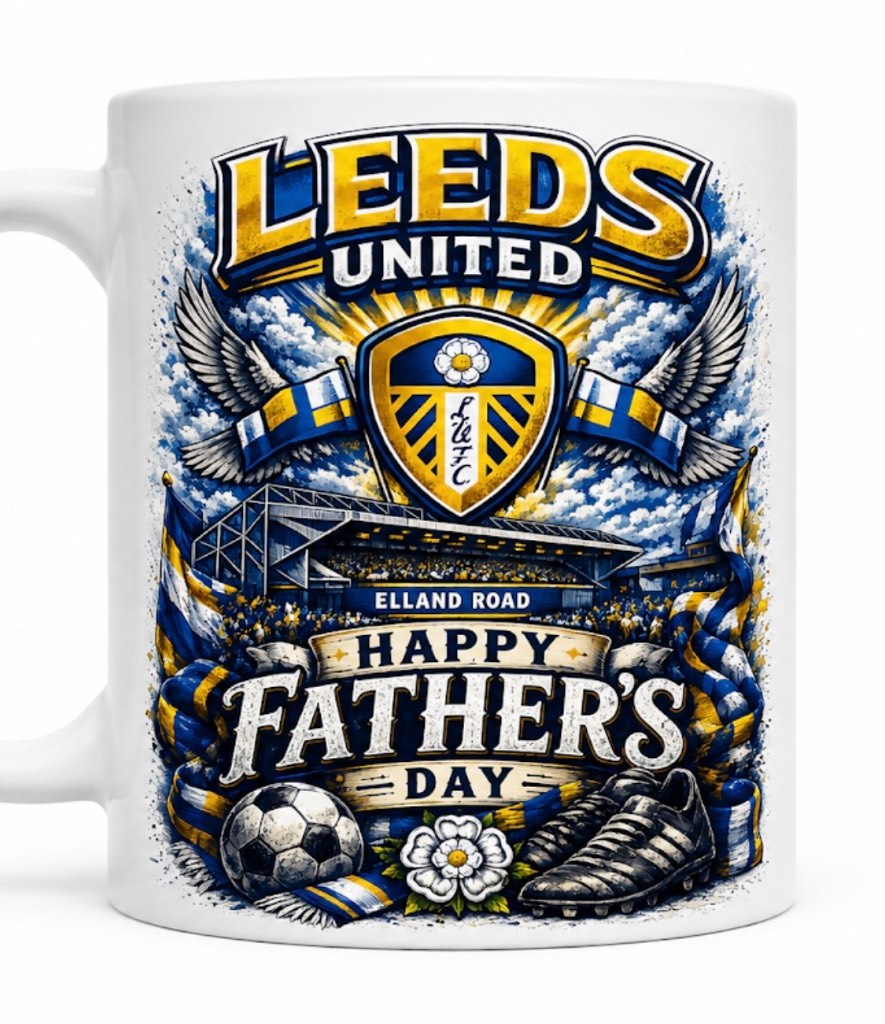 Happy Father’s Day Leeds Utd mug - new with box