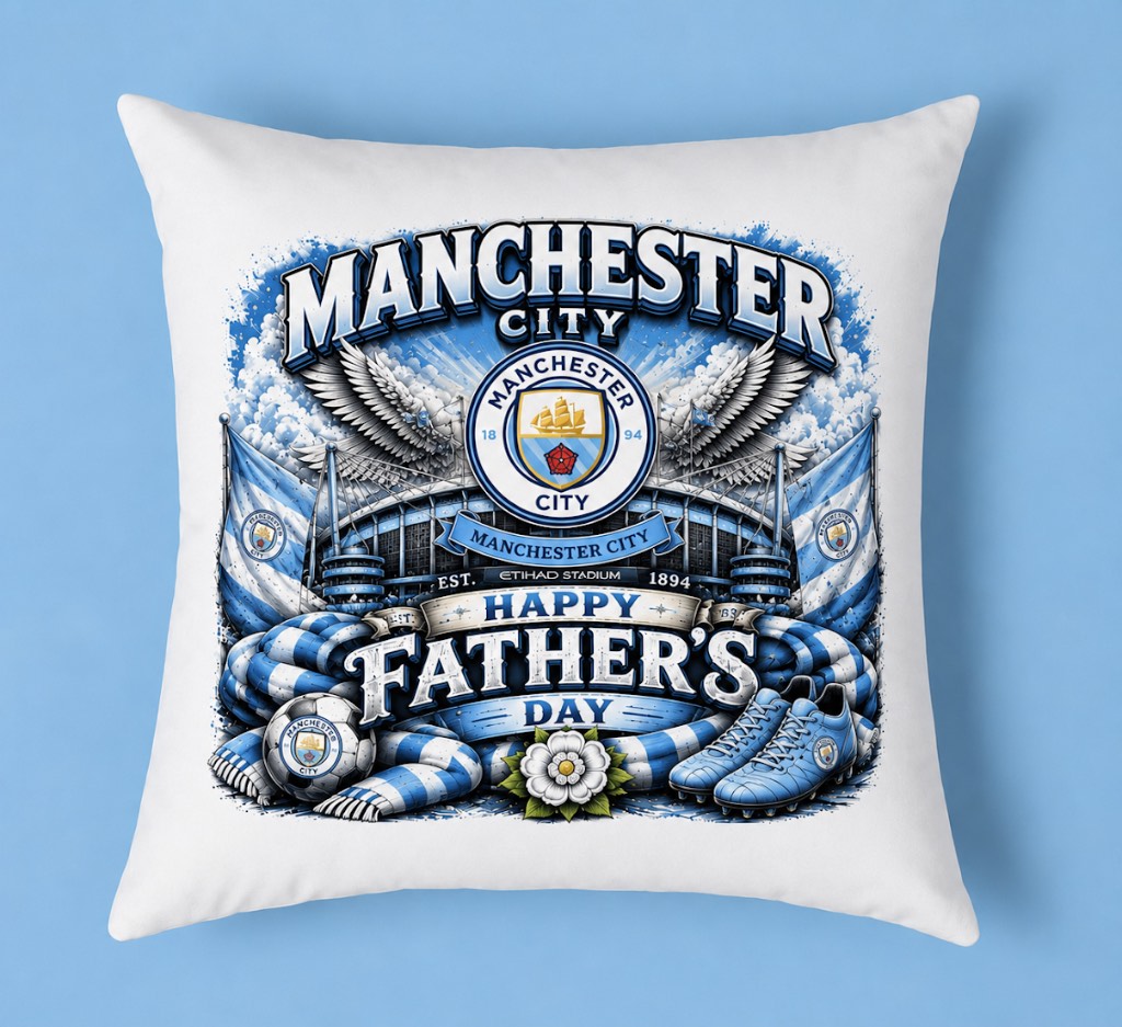 Manchester City Father’s Day cushion and cover