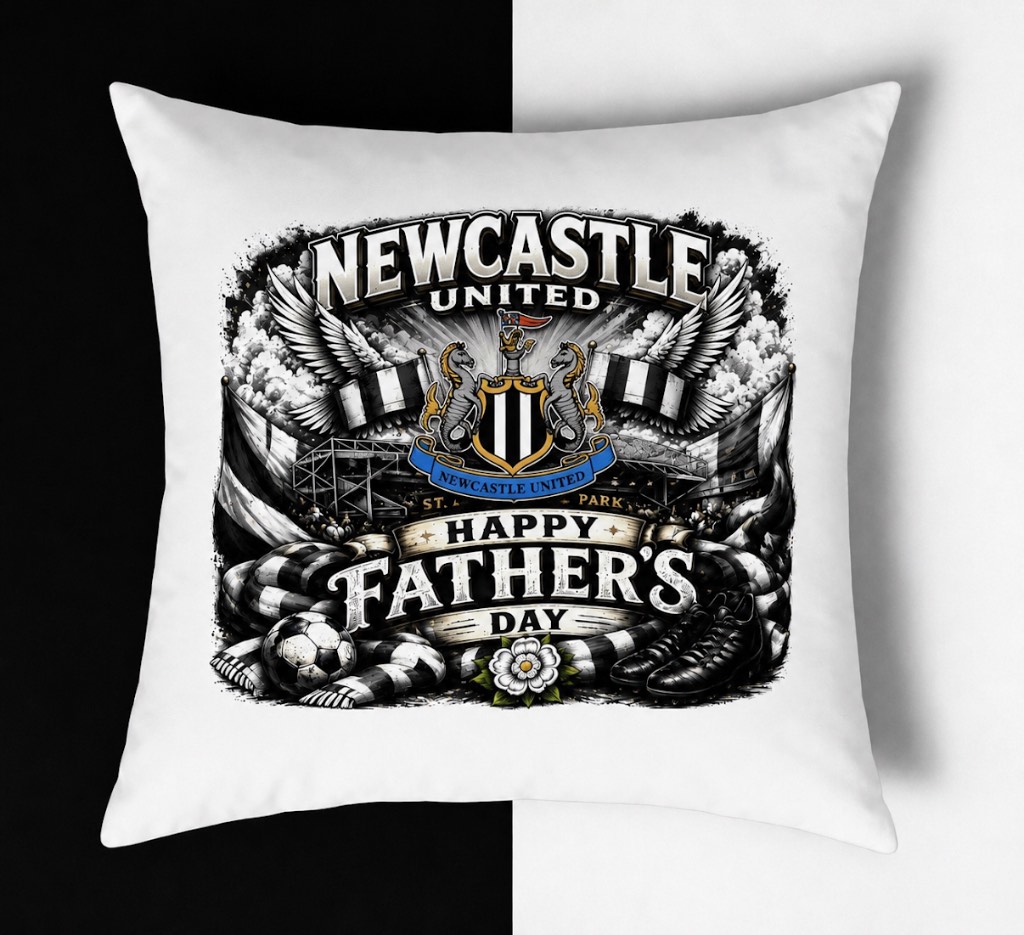 Newcastle father’s day cushion and cover