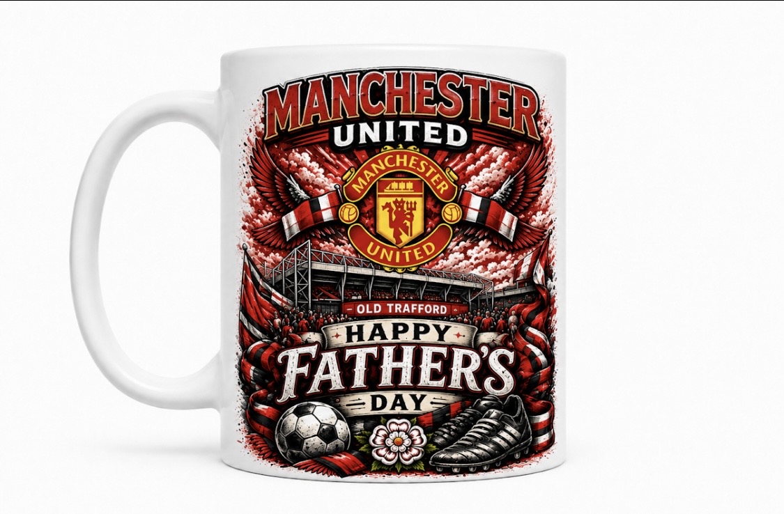 Happy Father’s Day Manchester United mug- new with box