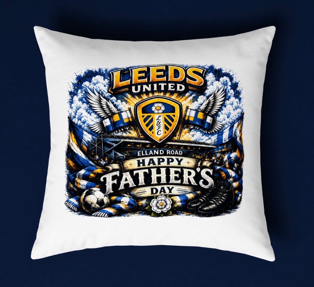 Leeds United fathers day cushion and cover