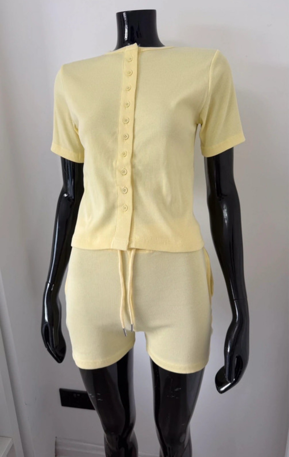 Button Up Co-Ord | Yellow | M/L