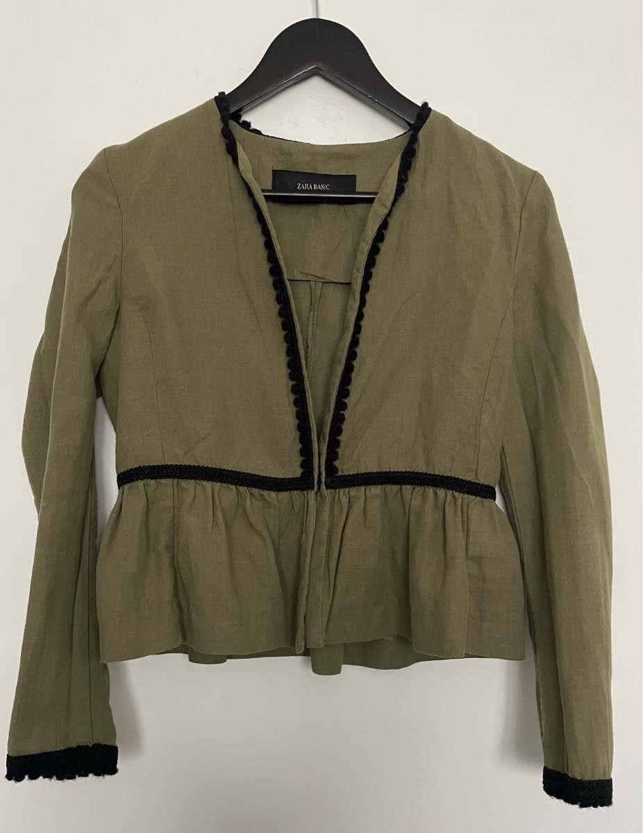 Zara Summer Khaki Light Weight jacket- XS