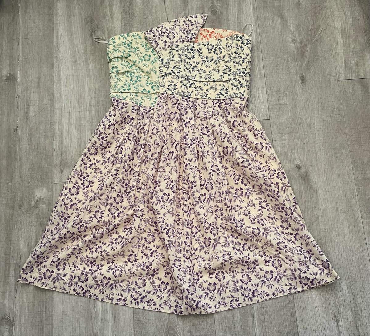 See By Chloe Strapless Floral Summer Dress Size-10