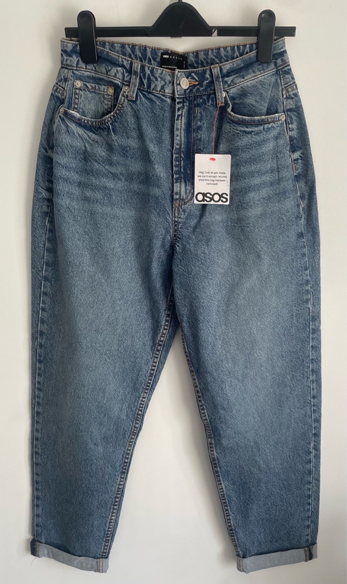 ASOS Mom Denim Blue Jeans Size 10
