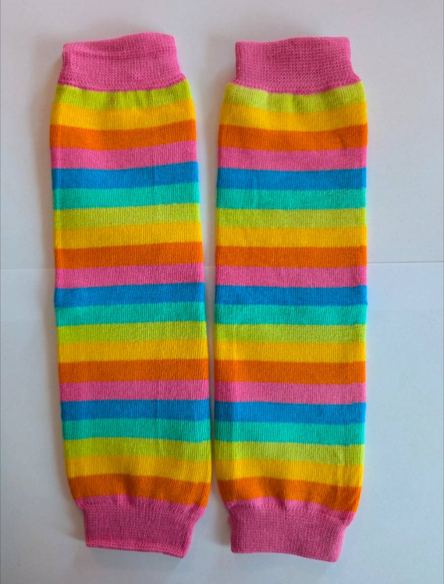 Baby Leg Warmers - Pink Rainbow