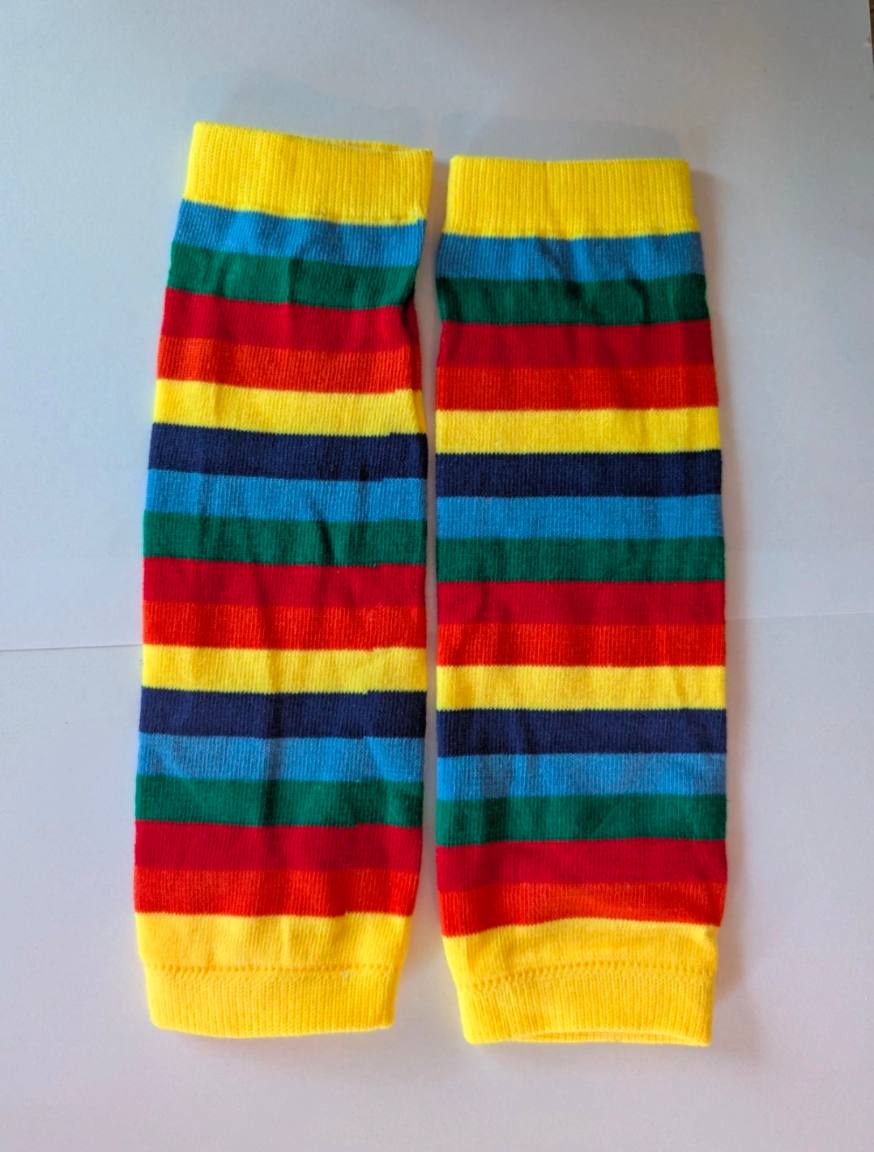 Baby Leg Warmers - Yellow Rainbow