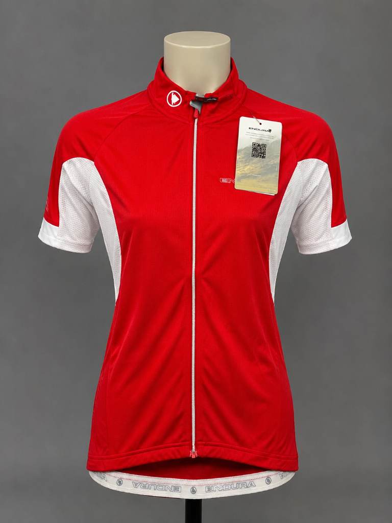 Endura FS260-Pro II Women's Cycling Jersey Red White Size L BNWT