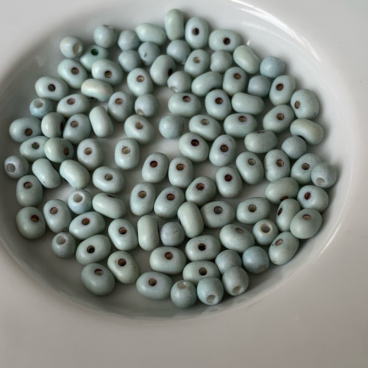 98 small light blue mixed beads for jewellery making crafting