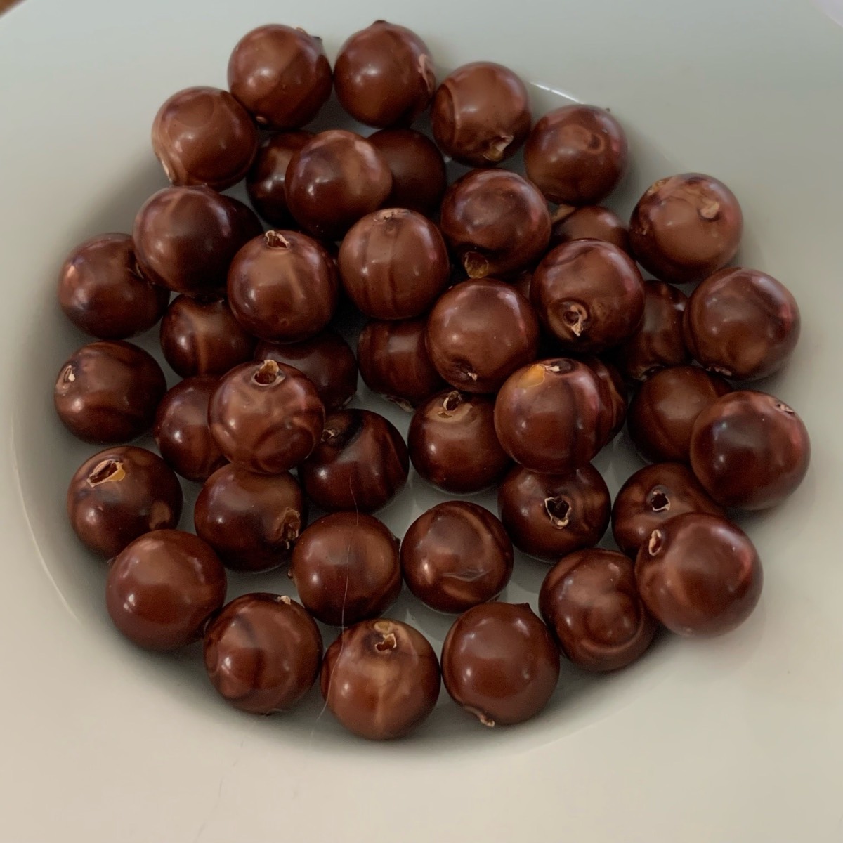 46 Brown Marbled Beads 7.9mm For Jewellery Making Crafting