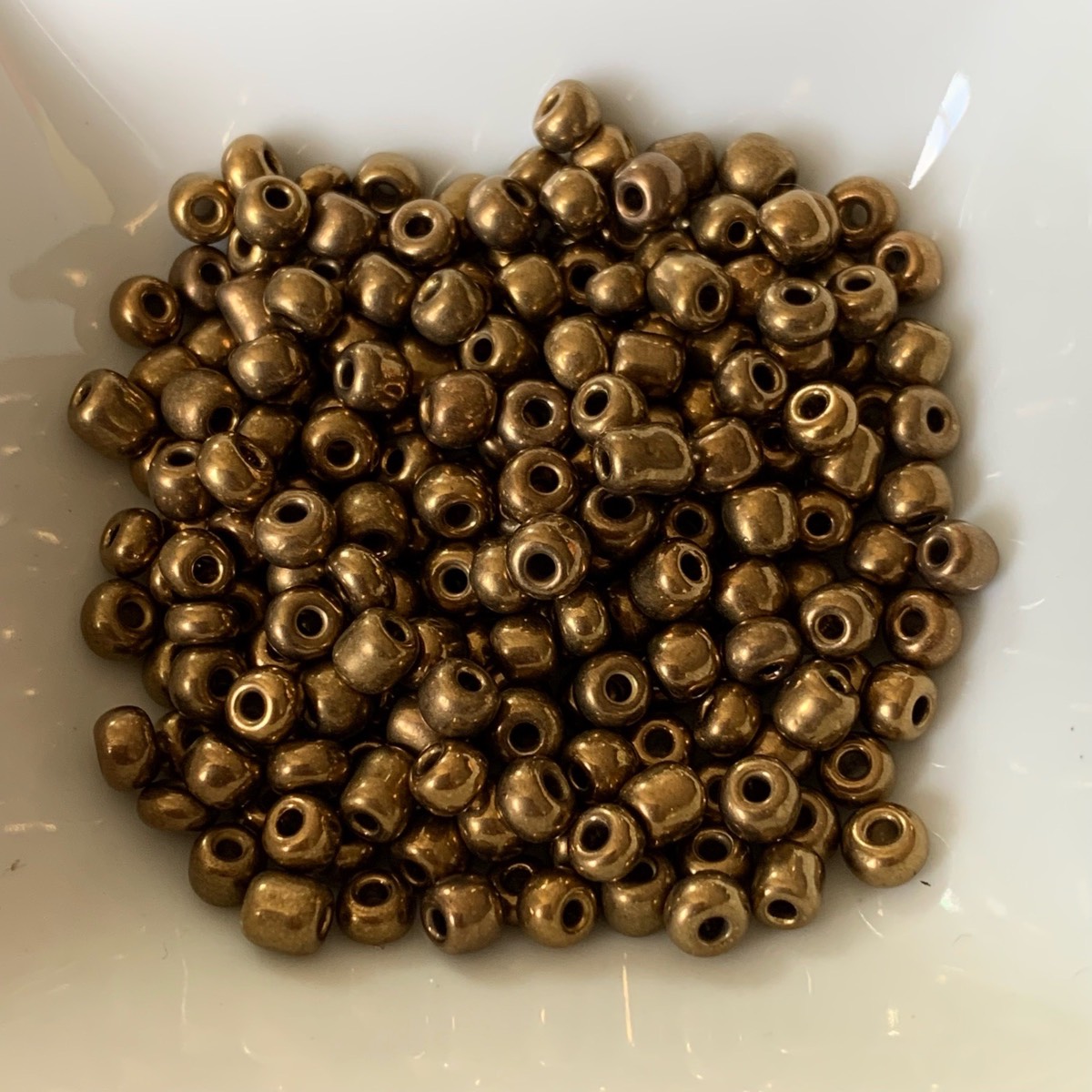 Gold Glass Beads 4.8mm for Jewellery Making Crafting
