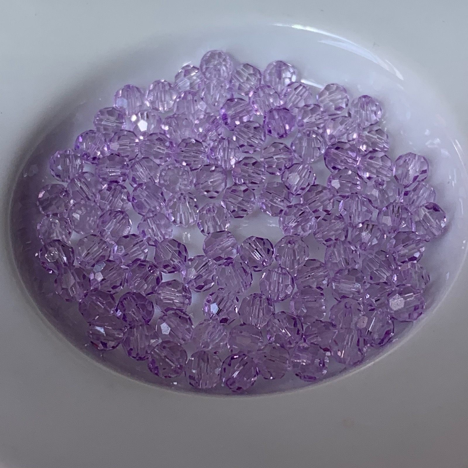 101 Lilac faceted crystal beads 4.4mm for jewellery making crafting