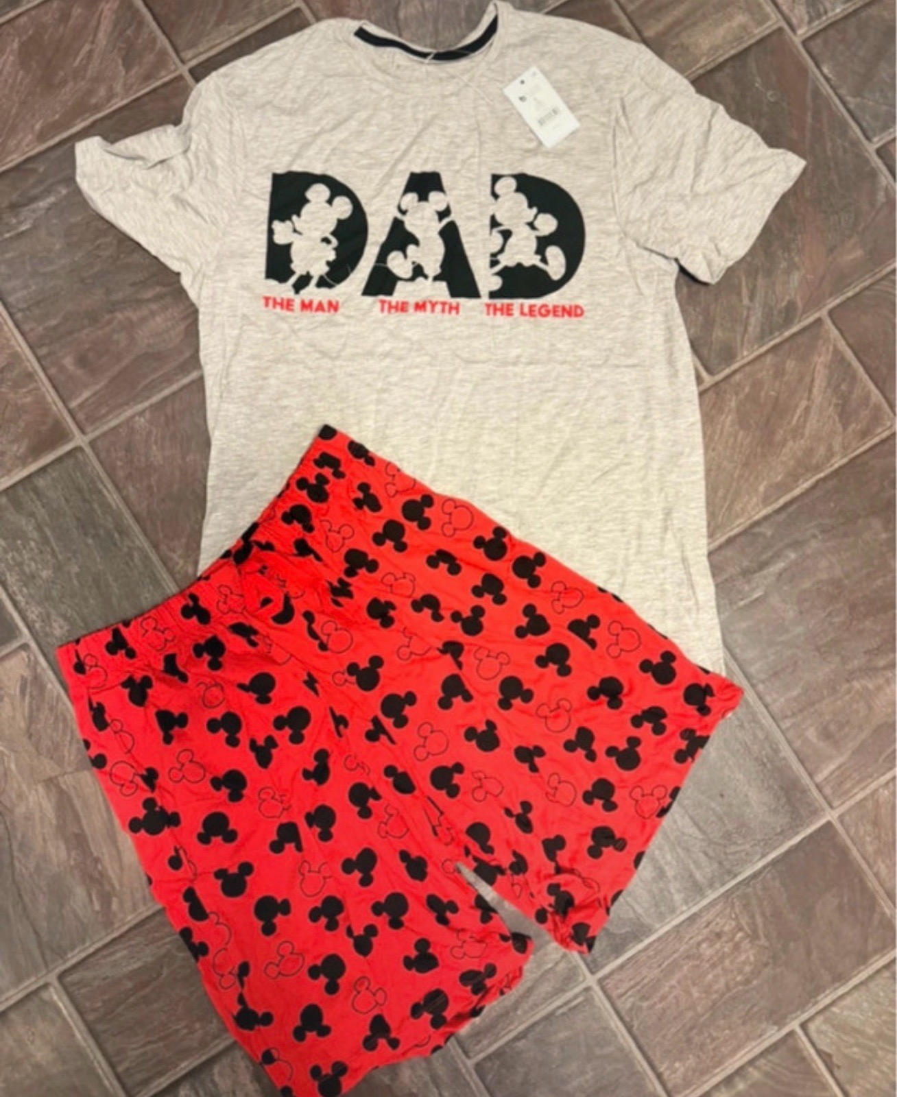 Men's size small Mickey short pj set
