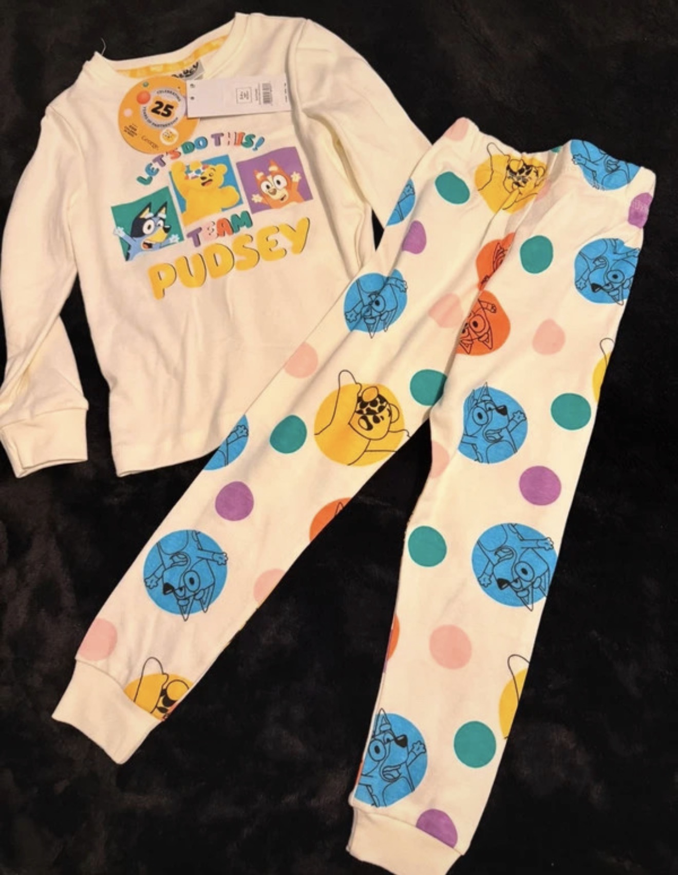 3-4 year bluey / pudsey children in need pj