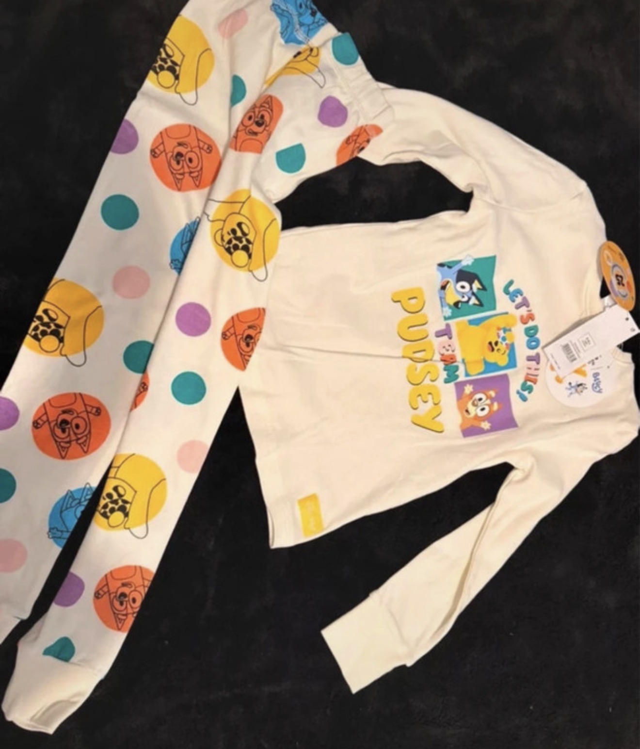 5-6 year pj set bluey / pudsey pj