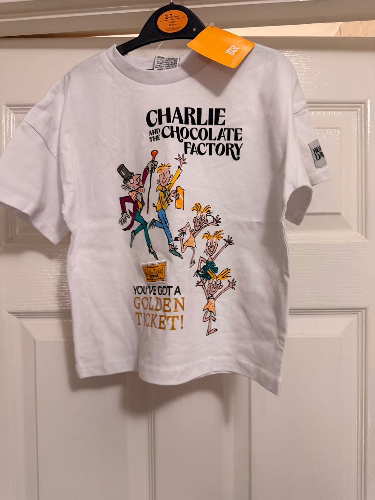 2-3 year Charlie and the chocolate factory tshirt
