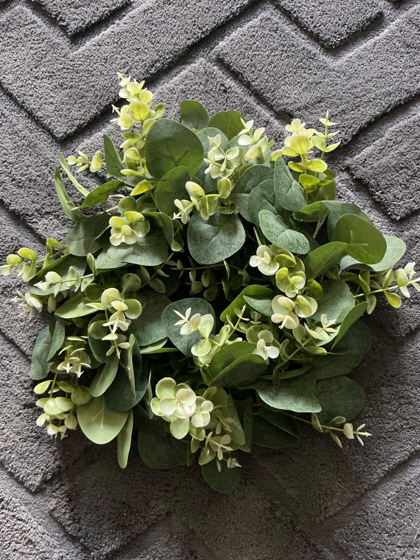 Eucalyptus Wreaths 13 Inch Faux Artificial Greenery Rings for Candle Holders Table Decorations