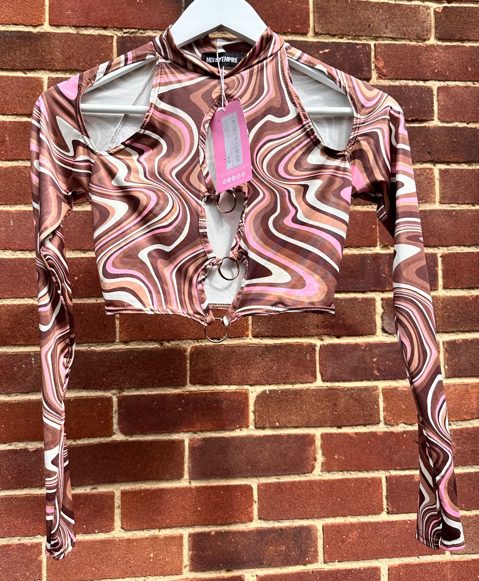 Missyempire cut out detail top size 8 BNWT