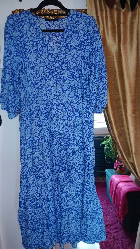 next blue midi dress