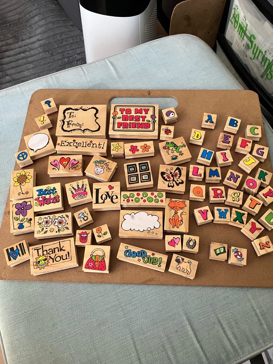 63 ish stampers 2 ink pads and paper card