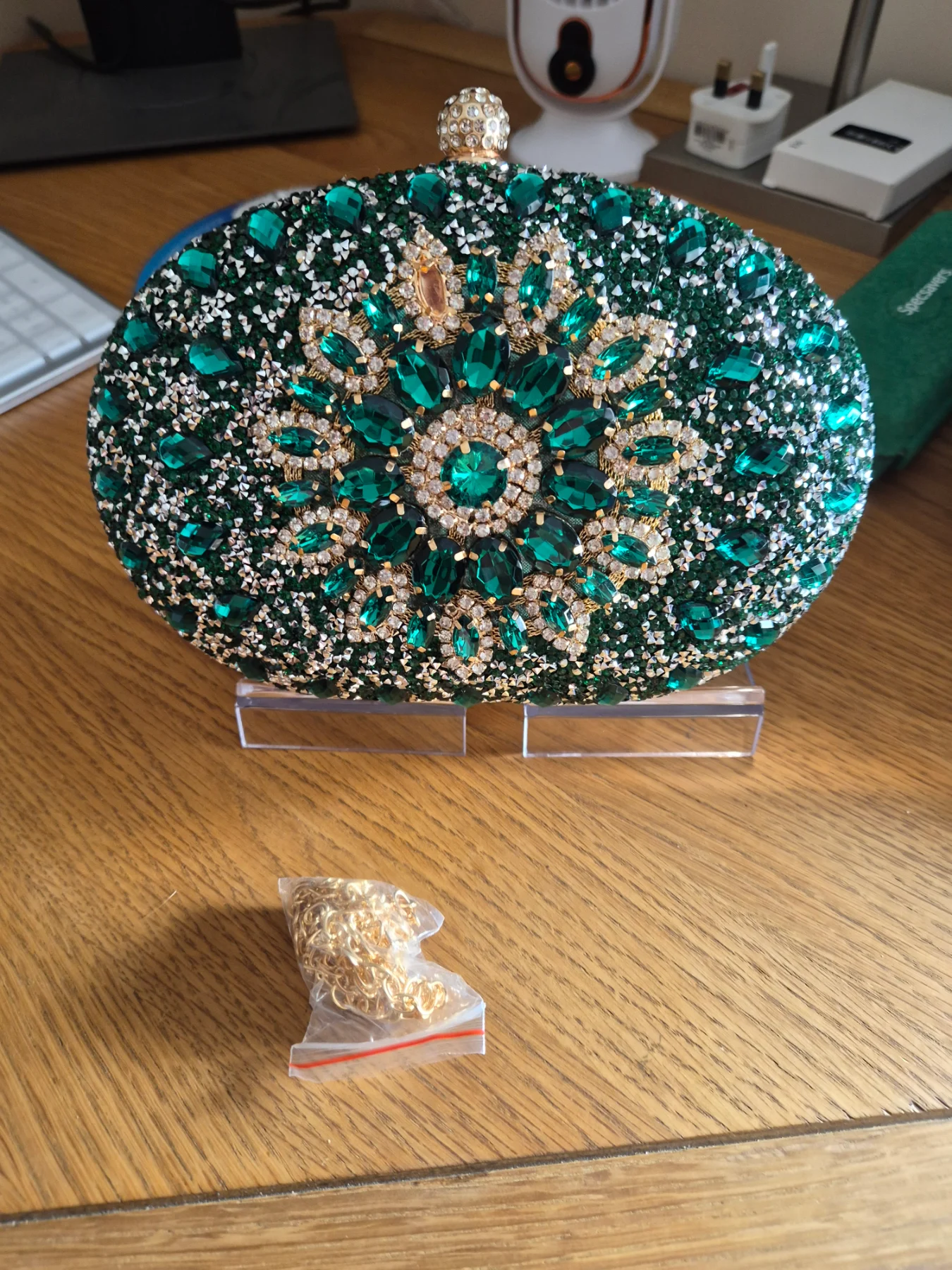 Ladies clutch bag peacock design