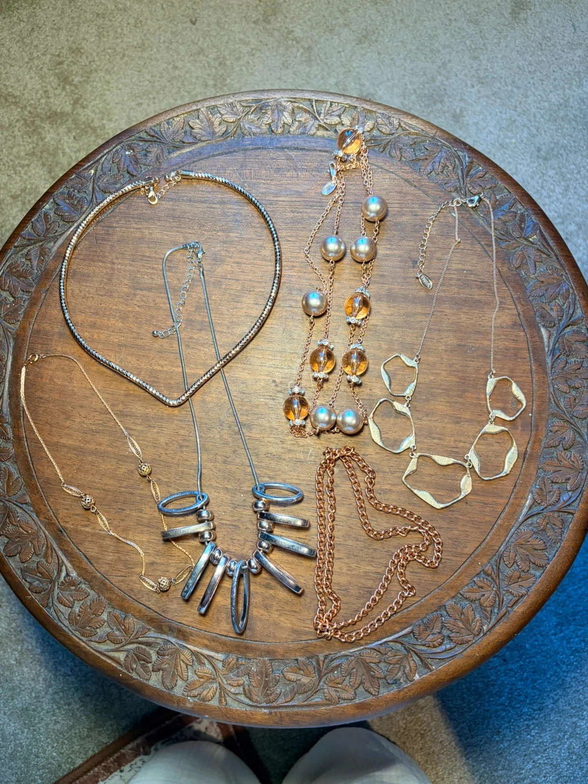 6x Mixed Costume Necklace Bundle | Gold / Silver / Rose Gold | Vintage & Modern Styles