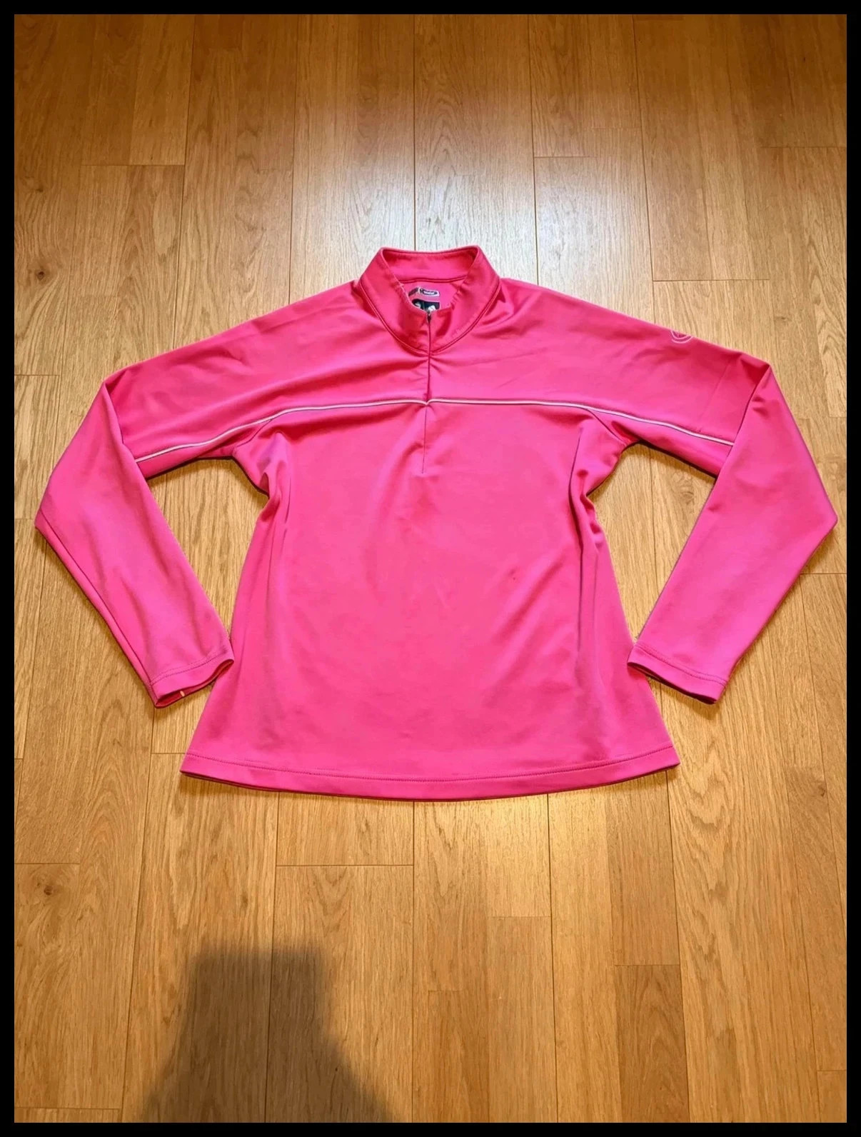 Adidas ClimaWarm Bright Pink 1/4‑Zip Active Top · Size S UK 8‑10 · Warmth Layer