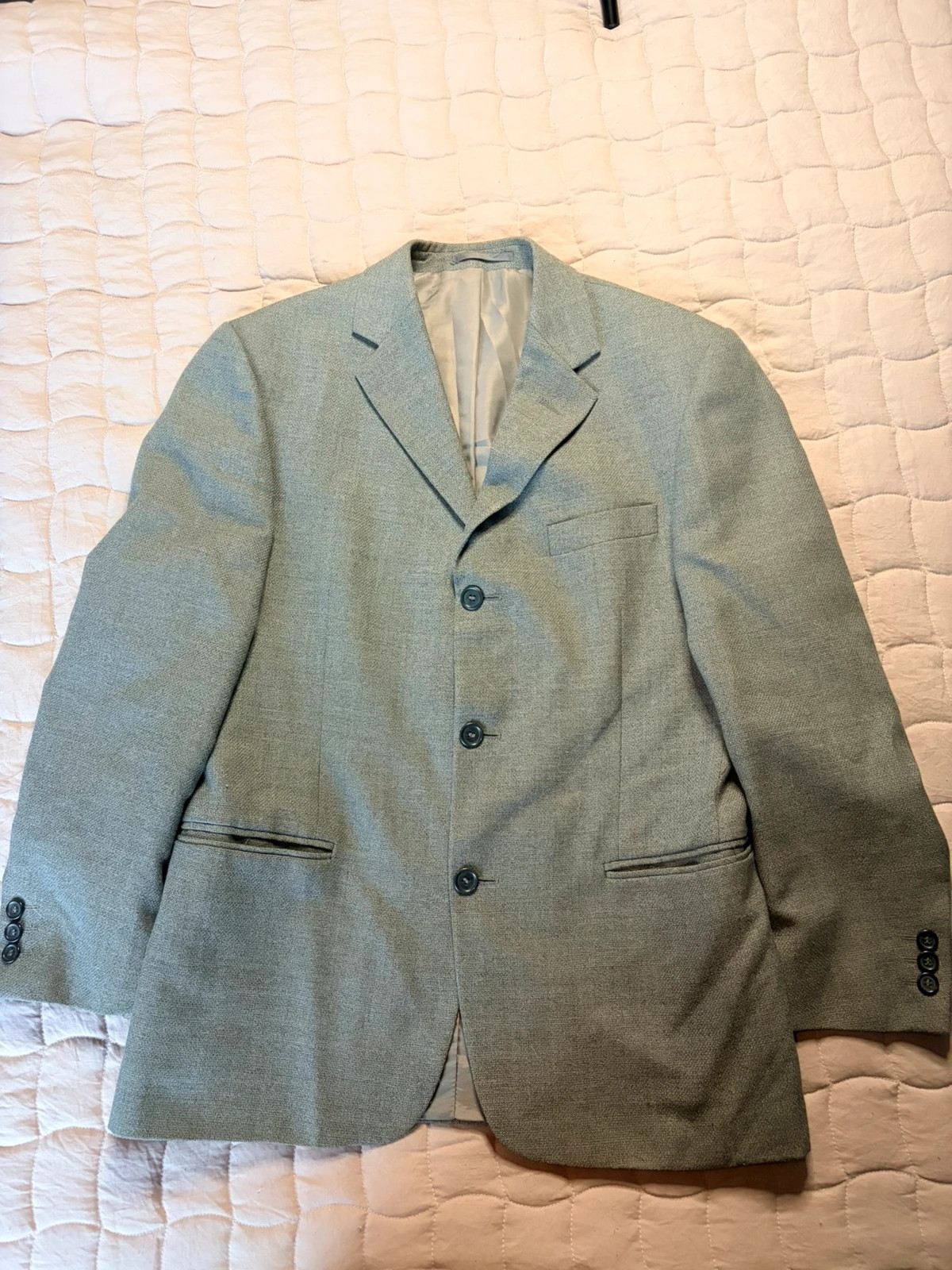 Debenhams Men’s Grey Wool Blend Blazer | 38S Smart Casual Jacket