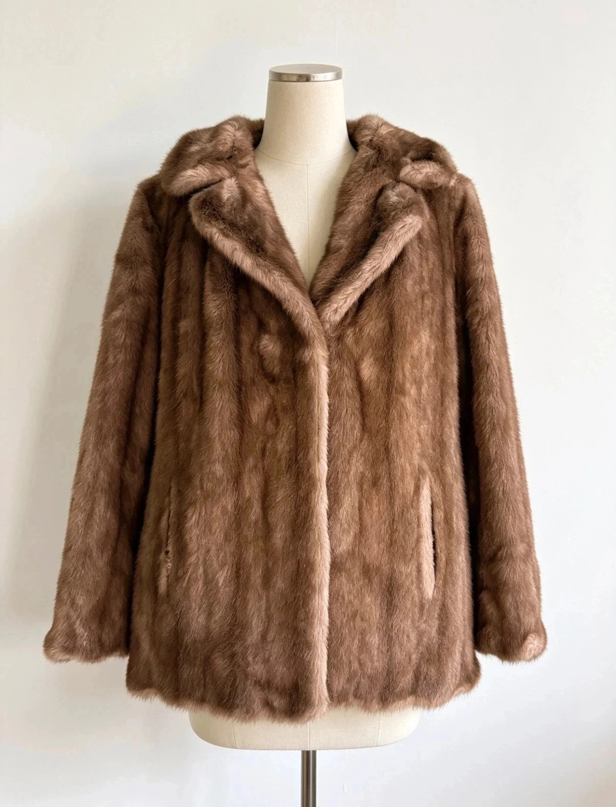 Vintage St Michael Faux Fur Winter Coat | UK 10 | Made in UK | Classic 70s/80s Style