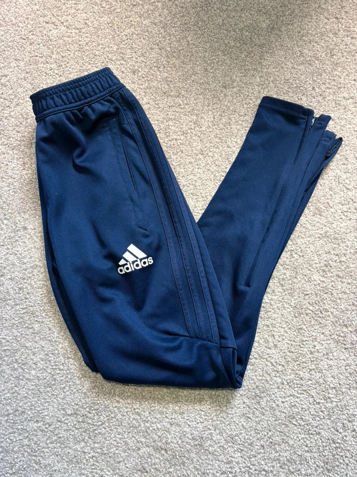 Adidas Tiro 17 Climacool Slim Fit Training Tracksuit Bottoms - Navy Blue - Size XS