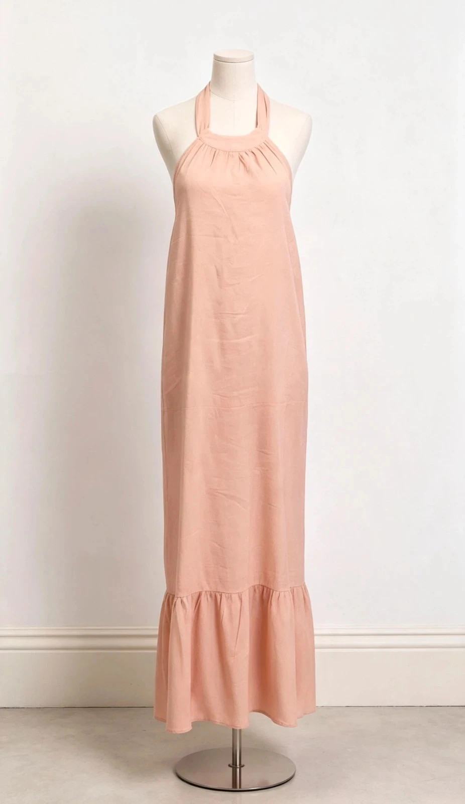 Pepita Forte dei Marmi Halter Neck Maxi Dress | Size UK 10 EU 38 | Linen Blend | BNWT
