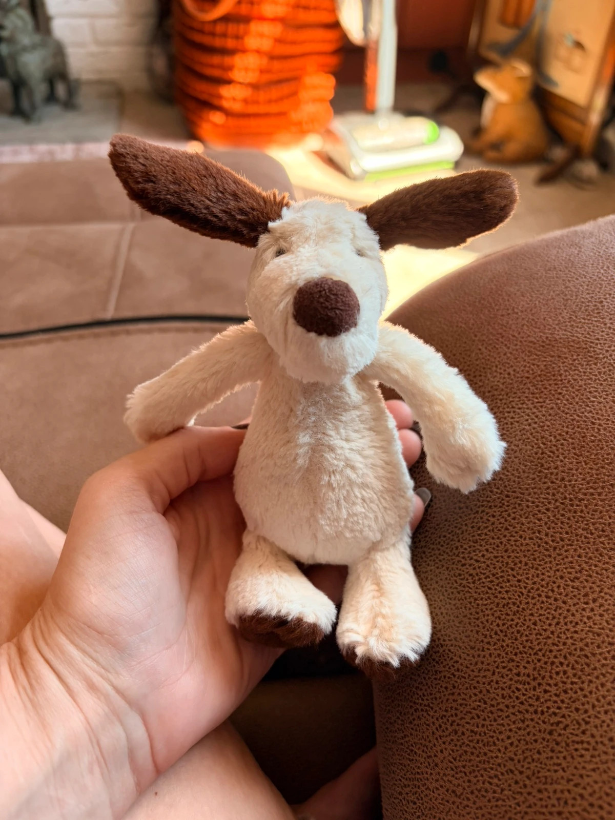 Jellycat Skiffles Dog Tiny Cream & Brown Retired Rare Soft Toy Pre‑2011 Collectible